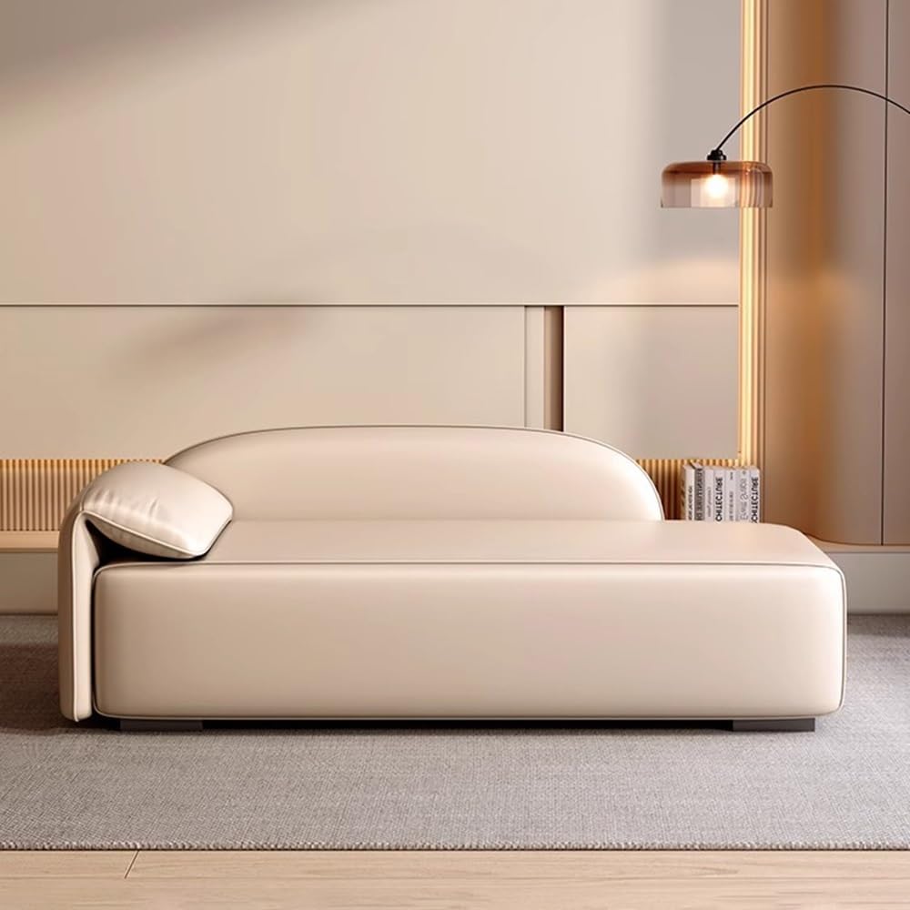 Modern Bedroom Bed End Stool Sofa Nordic Simple Shoe Bench Clothing Store Chaise Longue Entryway(Beige,Small)