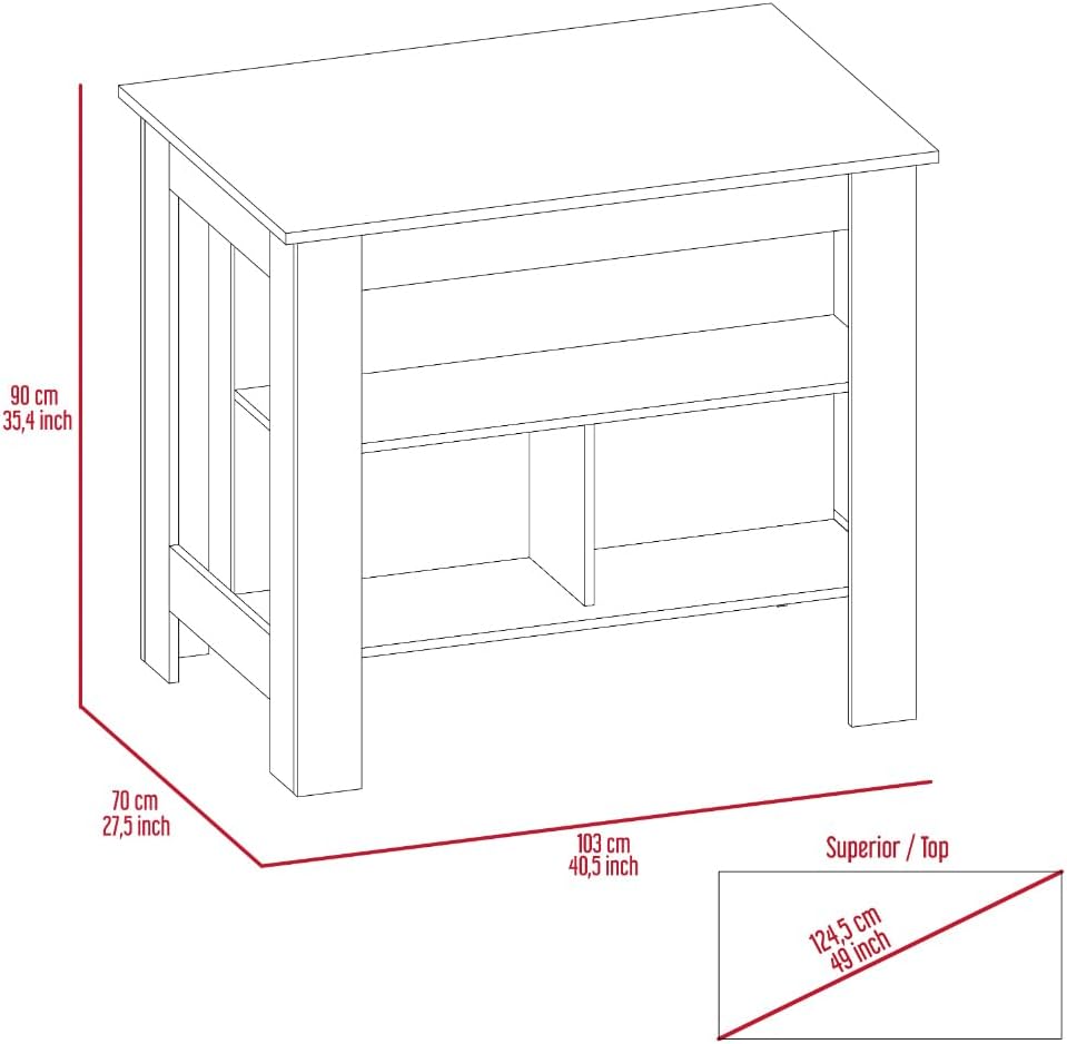 2-Piece Kitchen Set with Island and Pantry Cabinet | Spacious kitchen island with 8 storage shelves and a pantry cabinet with 2 doors