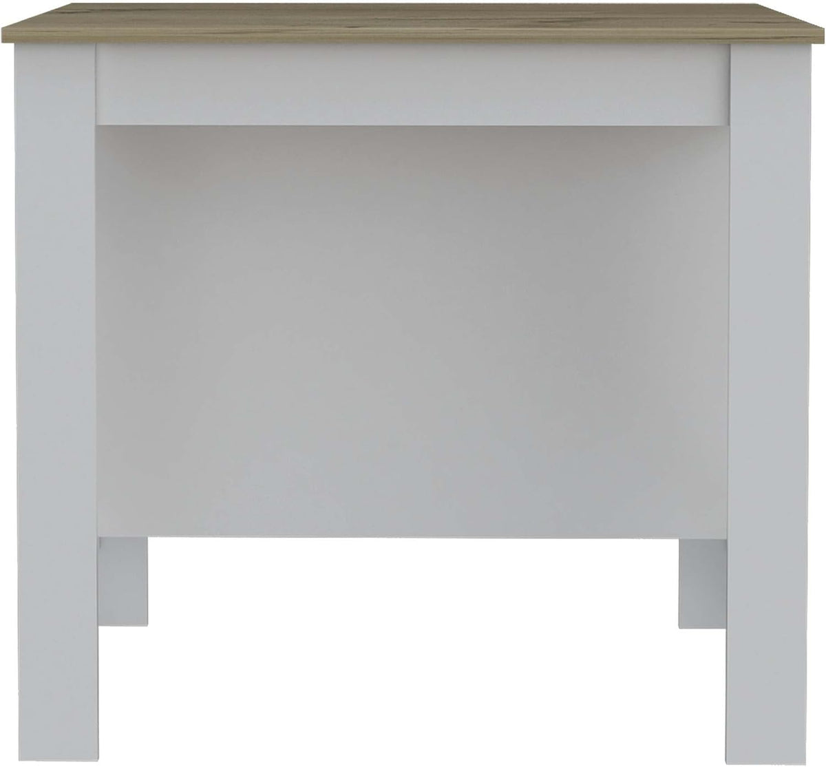 Kitchen Island with Three Storage Shelves and Four Legs | Tabletop with protective film for hygiene