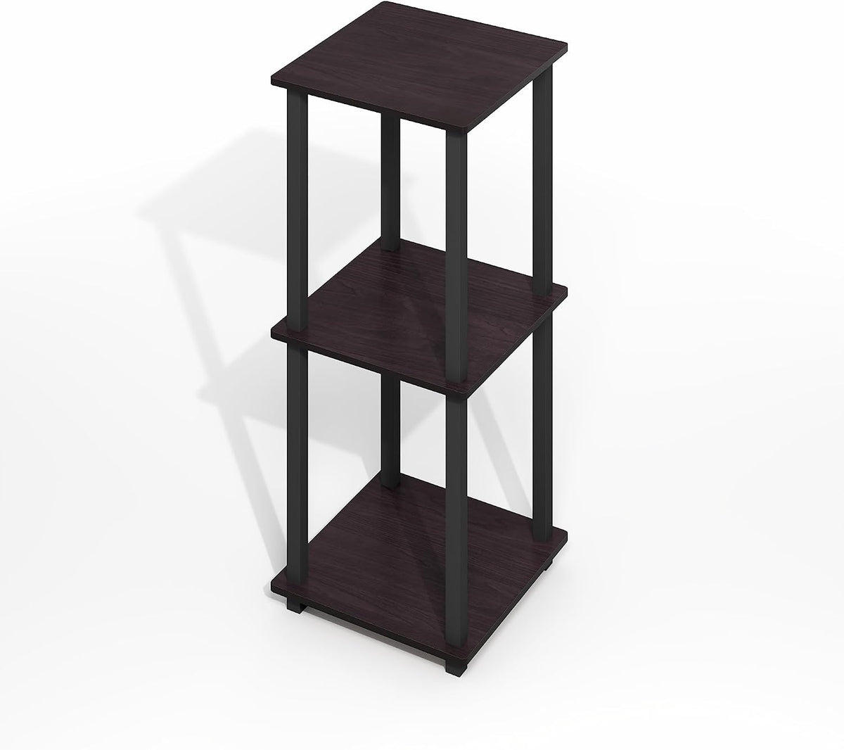 Furinno Simplistic Side Table Set of 2, End Table, Night Stand, Nightstand, Bedside Table, for Living Room, Bedroom, Dark Mocha