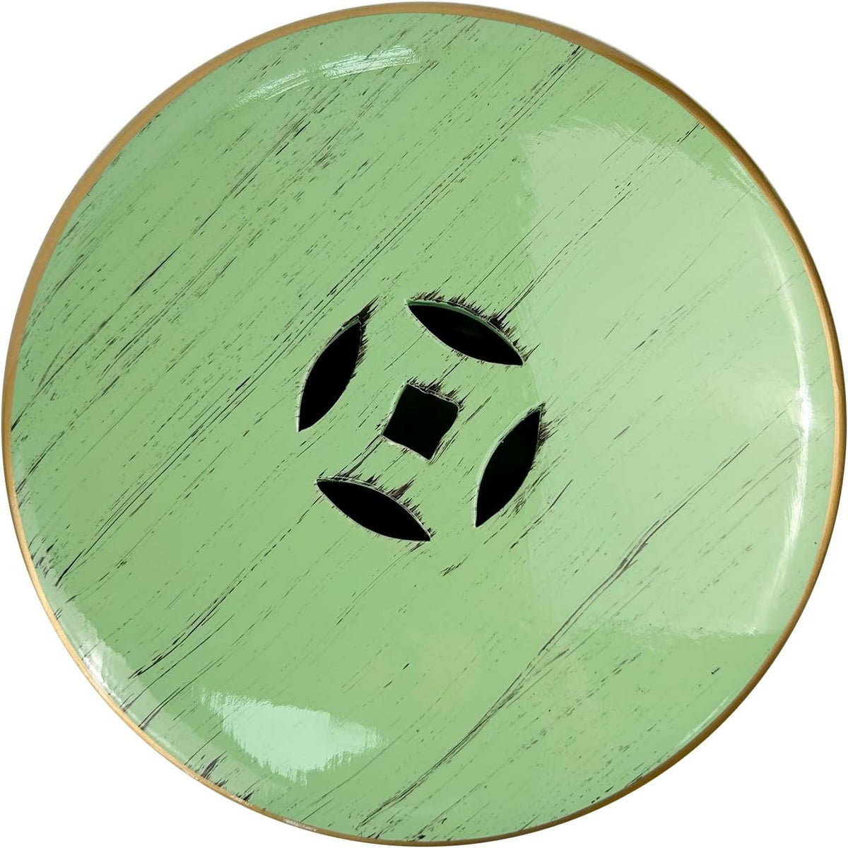 Hand-Painted Floral Bird Ceramic Drum Stool - Oriental Artistry Storage Ottoman, Accent Seat, End Table (Peacock‘s Majestic Bloom(Green))