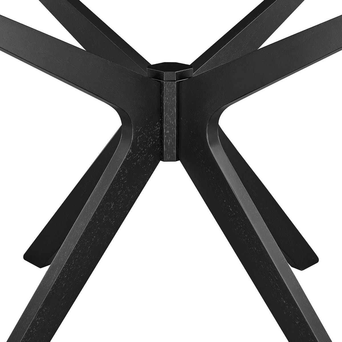 Modway Crossroads 47" Round Wood Dining Table in Black