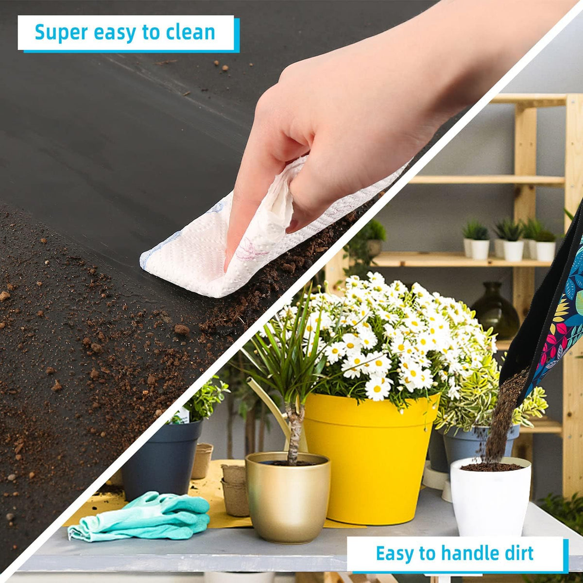 3 PCS 29.5"x 29.5" Waterproof Repotting Mat for Plant Transplanting and Mess Control