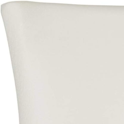 SAFAVIEH Home Collection - Lester White Faux Leather Dining Chair, Nailhead Trim, Modern Transitional Accent Seating (MCR4709N)