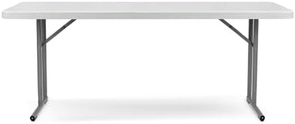 OEF Furnishings OEFBT-SEM1872 Commercial-Grade Premium Industrial Seminar Folding Table with Thick Blow-Molded Top and 16-Gauge Cantilever Steel Legs (Seminar, 18" × 72", Speckled Gray Top)