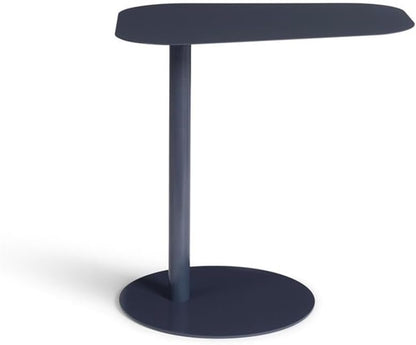 Pemberly Row Modern Metal End Table, 20 in H x 19.75 in W, C-Shaped Space-Saving Design, Durable Steel Construction, Powder Coat Blue Finish, Compact Side Table for Living Room, Bedroom, or Small