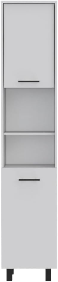 2-Piece Kitchen Set with Island and Pantry Cabinet | Spacious kitchen island with 8 storage shelves and a pantry cabinet with 2 doors