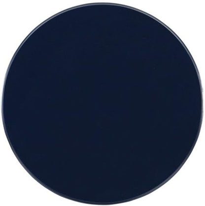 MAKLAINE Modern Transitional Round Spindle Side Table, 17 in Diameter, Navy Blue Painted Rubberwood, Sturdy Pedestal Base, Accent Table for Living Room, Entryway or Bedroom Use