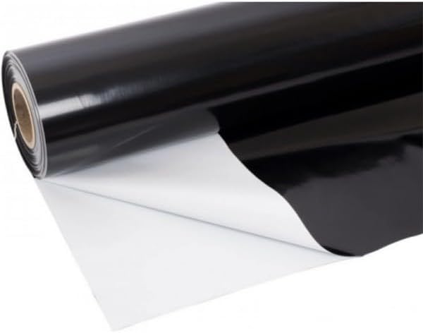 Farm Plastic Supply - Crawl Space Vapor Barrier, 20 mil - Thick Plastic Sheeting, Drop Cloth Moisture Barrier for Crawl Space Encapsulation, Heavy Duty Polyethylene, Black & White Film (24' x 10')