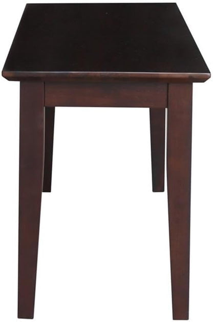 IC International Concepts, Shaker Styled Bench , 450lbs wt capacity, Solid Real Wood, Sturdy Parawood, Rich Mocha