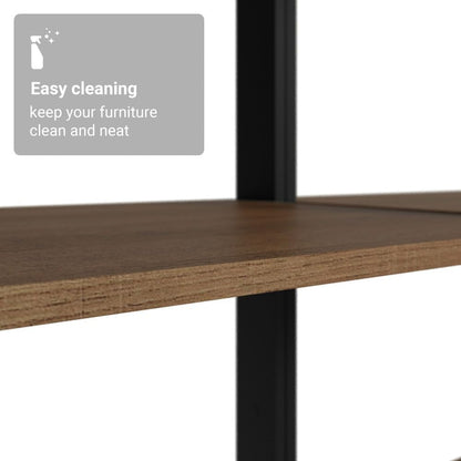 Madesa Kitchen Pantry Storage Rack with 4 Drawers, Open Shelves and Hanging Spaces 102" L Multiuse Modular Cabinet for Kitchen Organization - Black/Brown