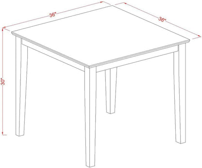 East West Furniture OXT-LWH-T Oxford Square Dining Room Table for Small Spaces, 36x36 Inch, Linen White
