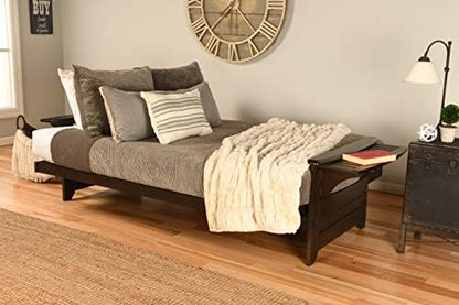 Kodiak Furniture Phoenix Full Size Futon in Espresso Finish, Linen Stone