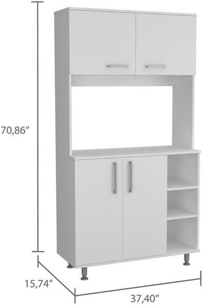Home Square 2-Piece Set with Storage Pantry Cabinet & Two-Door Cabinet
