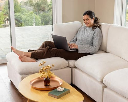 VANOMi Sectional Modular Sofa,Large U Shape Sectional Couch,Chenille,Beige | Washable,Removable Cover,Modern,Comfortable