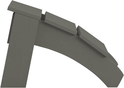 Flash Furniture Sawyer Indoor/Outdoor Commercial Grade Adirondack Ottoman - Gray All-Weather Adirondack Style Footrest