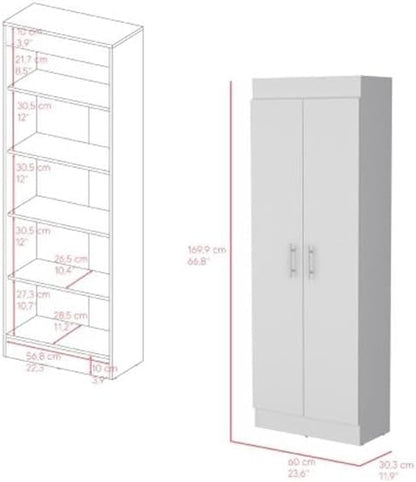 Clinton Pantry Cabinet Engineered Wood White