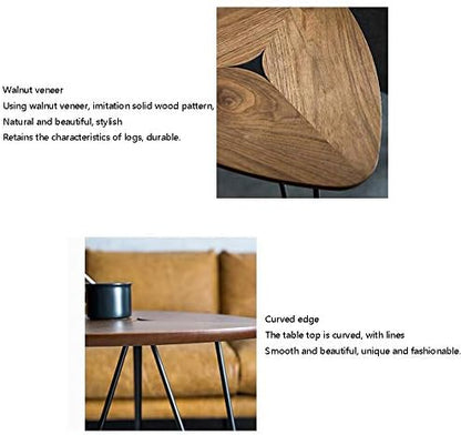Telephone Table, Side Table,16.92",Sofa Side Table,Bedroom Balcony Small Telephone Tables,Metal Hairpin Legs(Color:Walnut,Size:16.9216.9222.44in)