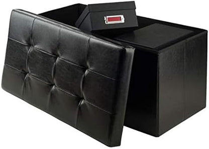 Ashford Ottoman with Storage Faux Leather