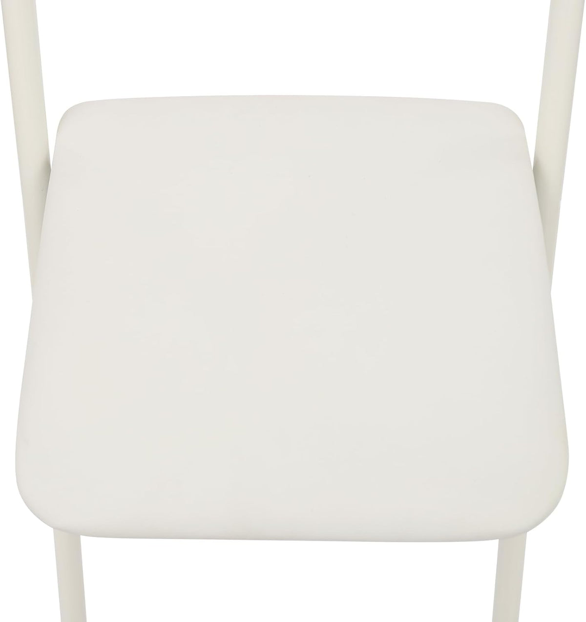 Folding Bar Stool with Backrest, 29 Inch Leather Padded Counter Height Foldable Stool Portable Tall Foldable Chair 275LBS for Gardening Outdoor Kitchen Camping Shop Cafe (White, 1 Pack)