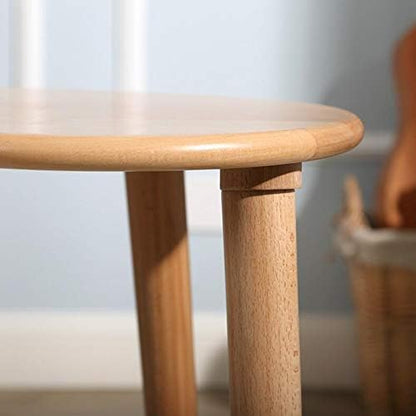 Telephone Table, Solid Wood Pea Shaped Side Table,Living Room Bedroom Furniture,Sofa Side End Table,Coffee Table/Telephone Table,Table Service Desk(Color:Wood,Size:23.621