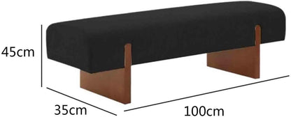 Modern Wooden Bed end Bench Dining Table Upholstered Shoe Changing Dressing Room Rest Area Entryway(XS)