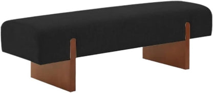 Modern Wooden Bed end Bench Dining Table Upholstered Shoe Changing Dressing Room Rest Area Entryway(Small)