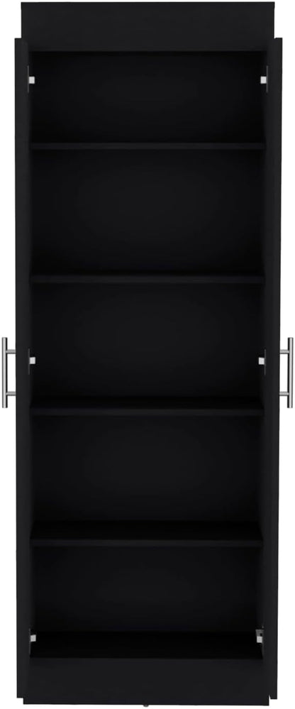 Pantry Cabinet Clinton, Kitchen Storage, Black