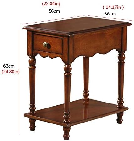 Telephone Table, European Style Sofa Side Table,Square Telephone Table,Living Room Side Cabinet,Nightstand with Drawer,End Table