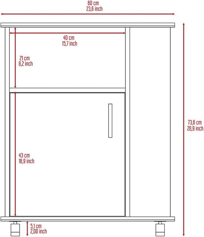2 Piece Kitchen Set with Island and Microwave Pantry Cabinet | Interlocking mechanism for setup without tools assembly