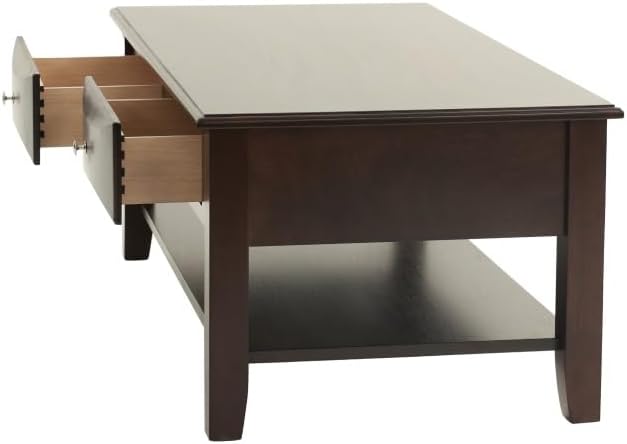 Finish 3pc Occasional Table Set Living Room 1x Coffee Table 2X End Tables Wooden Classic Drawers Open Storage Shelf Base