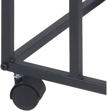 C-Shaped Sofa Side Table, Couch Side Tables That Slide Under, C Table End Table with Wheels, Strong Load-Bearing Capacity and User Friendly Design for Living Room and Bedroom Use,Black