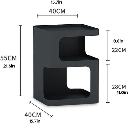 Side Table Side Table Telephone Table Iron Bedside Table Modern Minimalist Bedroom Bedside Table Living Room Coffee Table Sofa Lounge Side Table Bedroom Storage Bedside Cabinet (Color : 1) (B)
