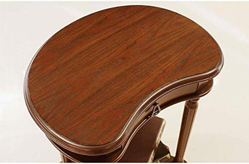 Telephone Table, American Carved Side Table,Shelves with Drawers,Telephone Living Room Side Table,European Style Retro Flower Pot Decoration Table (Color:Light Walnut,Siz