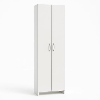 Decorotika 72" Modern Tall Pantry Cabinet with Doors, Freestanding Kitchen Storage Cabinet with Adjustable Shelves, Slim White Utility Storage Organizer for Kitchen, Laundry Room, Bathroom