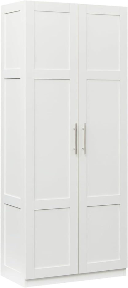 29.53”W Kitchen Pantry Cabinet, Tall Storage Cabinet with 2 Doors, Wooden Kitchen Cupboard Cabinet with Adjustable Shelves for Kitchen, Dining Room, Living Room, 29.53inch