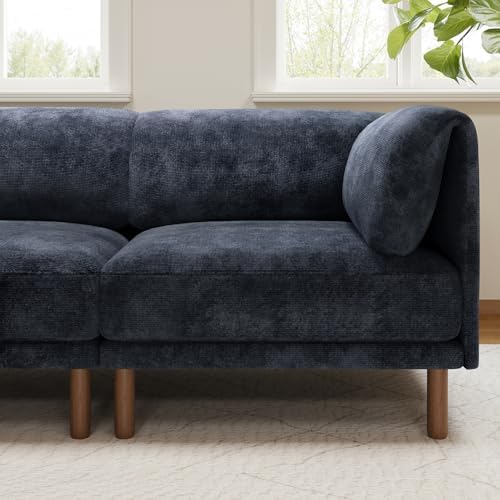 Cloud Sectional Couches for Living Room,Modular Sectional Sofa,Blue | V-Shaped Extra Deep 7 Seater,Mid Century Modern Oversized Sectional Couches with Solid Wood Leg,Large Sofa for Big Space