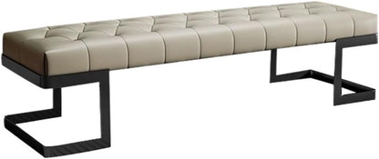 Modern Leather Bed end Stool Bedroom Dressing Room Living Shoe Changing Entryway(Large)