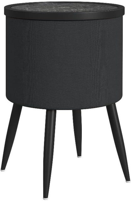Picket House Furnishings Nebula Round Smart End Table in Black