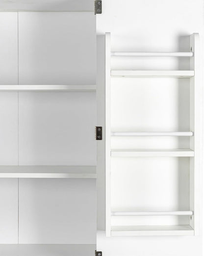 70.87" Tall Kitchen Pantry Storage Cabinet with 4 Doors and Drawer, White Wood Cupboard Locker with and Adjustable Shelves for Kitchen, Dining Room, Living Room, 29.53 inch