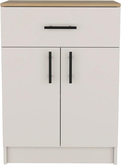 Pantry Cabinet Netal, Kitchen, Ivory/Natural Oak
