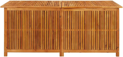 Wood Garden Backyard Organization, Wooden Garden Storage Box for Patio Furniture and Outdoor Cushions, 68.9"x31.5"x29.5",-646