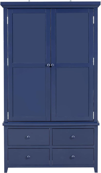 SOFTSEA 71” Kitchen Pantry with with 7 Drawers, 3 Adjustable Shelves, 8 Door Rack, Wood Storage Cupboard for Kitchen, Living Room, Blue