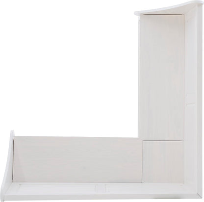 Linon Harris White Corner Breakfast Nook - Nook Only, Table is NOT included! 20.88D x 61.88W x 36.63H in