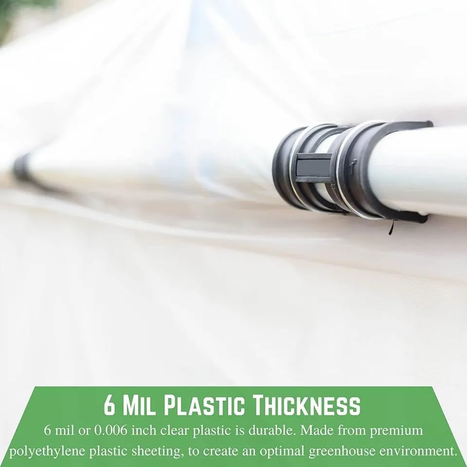 Farm Plastic Supply 4 Year Clear 6 mil Greenhouse Plastic Sheeting - Clear Greenhouse Plastic Sheeting, Polyethylene Film (48' x 100')