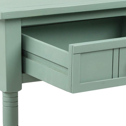 Knocbel Antique Entry Console Table with Drawers & Bottom Open Shelf, Wood Sofa Tables for Entryway Hallway Living Room, 35.43" W x 13.8" D x 30.25" H, Retro Blue
