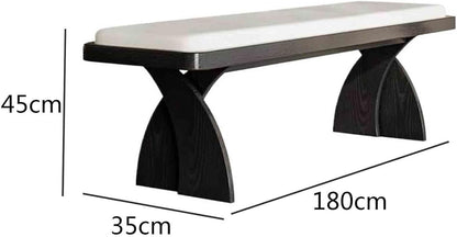 Modern Retro Wooden Long Bench at The Foot of The Bed in The Bedroom Dressing Room or Home for Changing Shoes Entryway(XL)