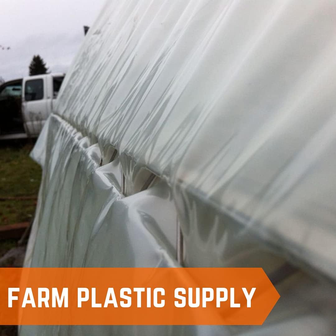 Farm Plastic Supply - Spring Wire & Lock Channel - (20 Pack) - Steel 6.5 ft Spring Lock Track & U-Channel Bundle for Greenhouse Plastic Polyethylene Film or Shade Cloth