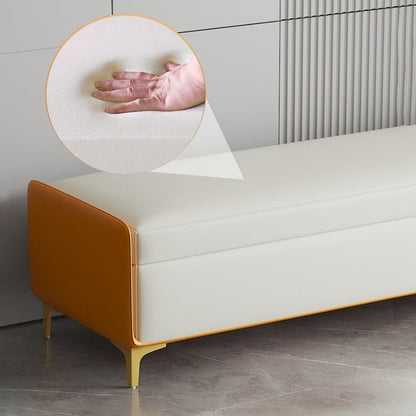 Modern Bed End Stool Bedroom Shoe Changing Entrance Bench Clothing Store Cloakroom Rest Sofa Storage Entryway(Brown,Small)