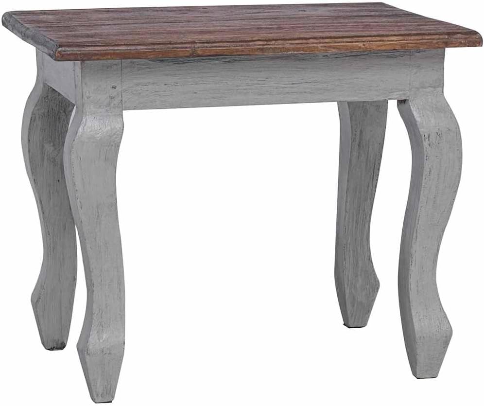 Nesting Table Set 3 Pieces Solid Mahogany Wood | Antique Style, Handmade, Vintage Finish, Space Saving, Living Room Accent